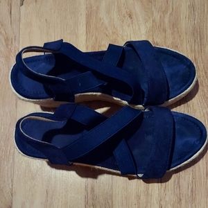 Navy Wedge Shoes